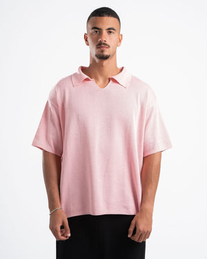 Pink Knit Polo