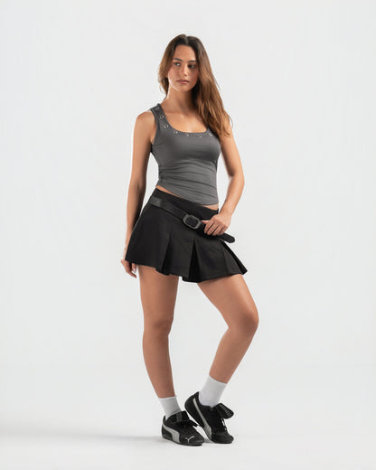 GREY STUDDED TANK TOP