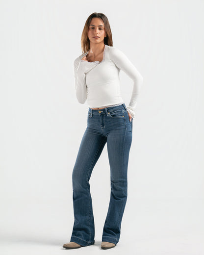 WHITE SQUARE LACE TOP