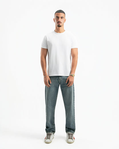 Dirty Wash Men Straight Jeans