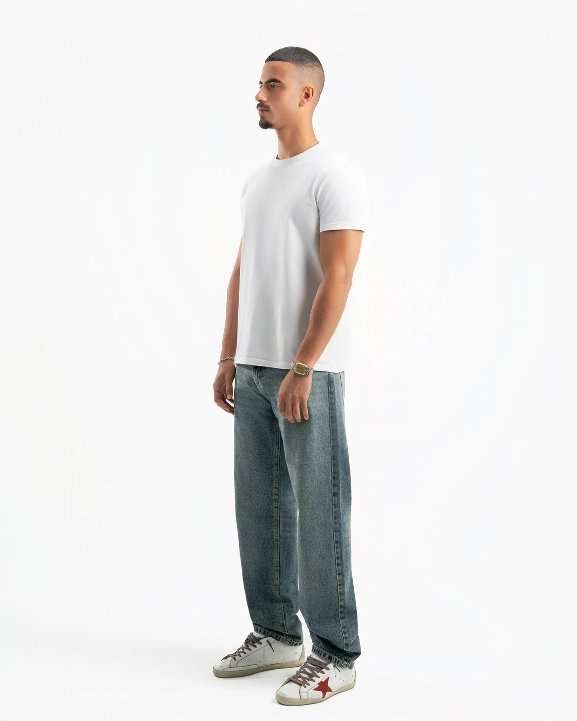Dirty Wash Men Straight Jeans