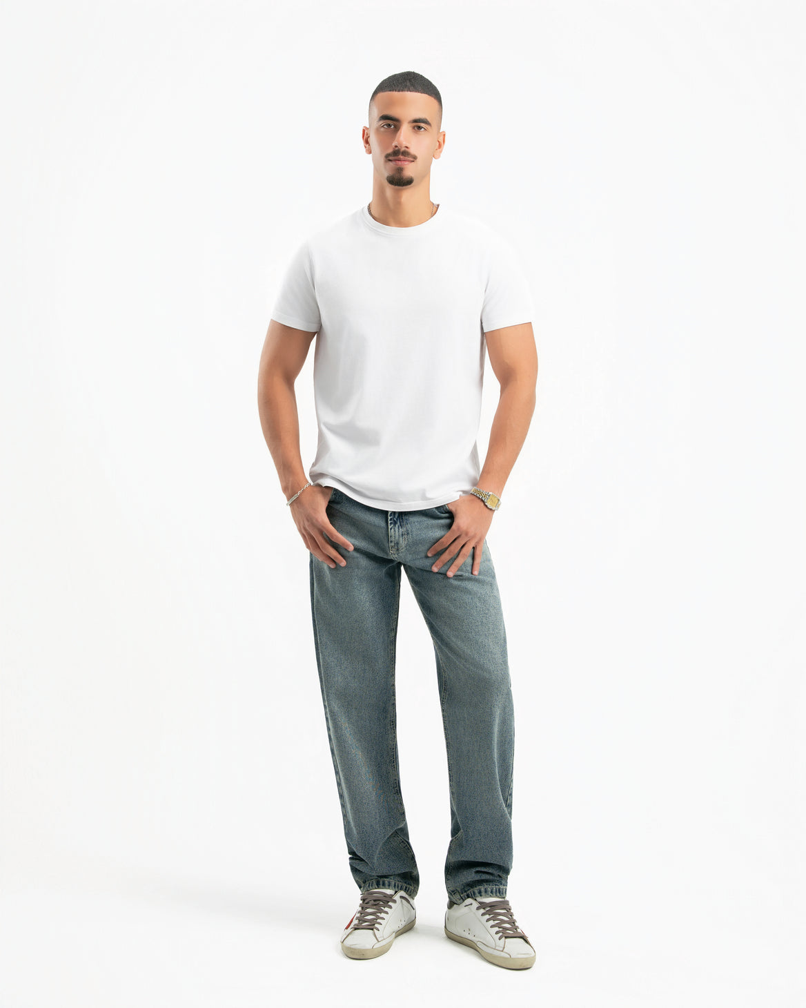 Dirty Wash Men Straight Jeans