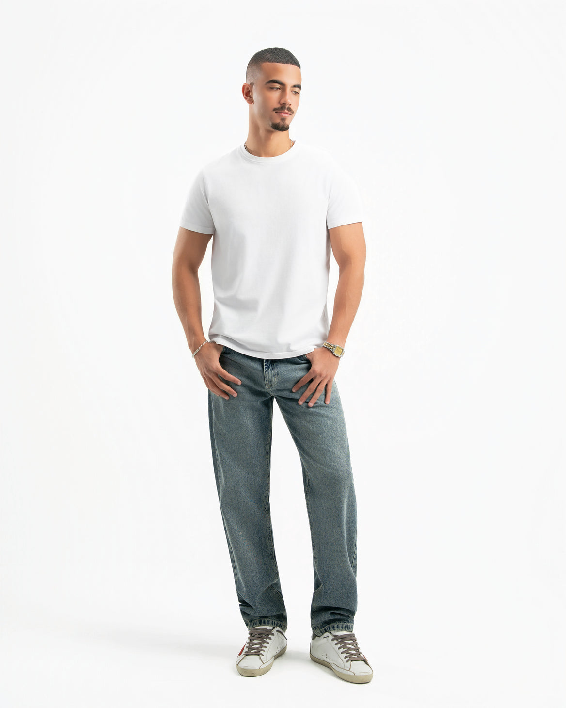 Dirty Wash Men Straight Jeans