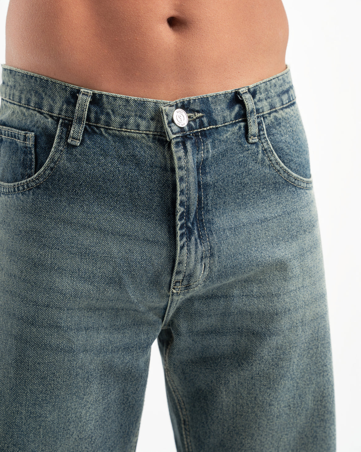 Dirty Wash Men Straight Jeans
