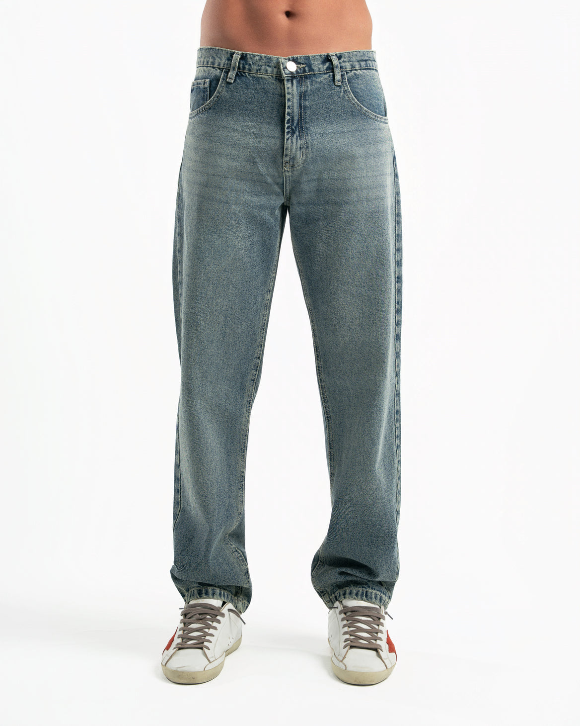 Dirty Wash Men Straight Jeans