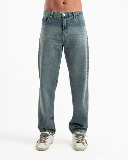 Dirty Wash Men Straight Jeans