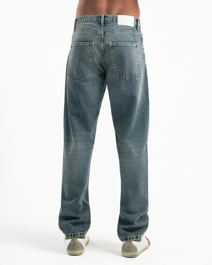 Dirty Wash Men Straight Jeans