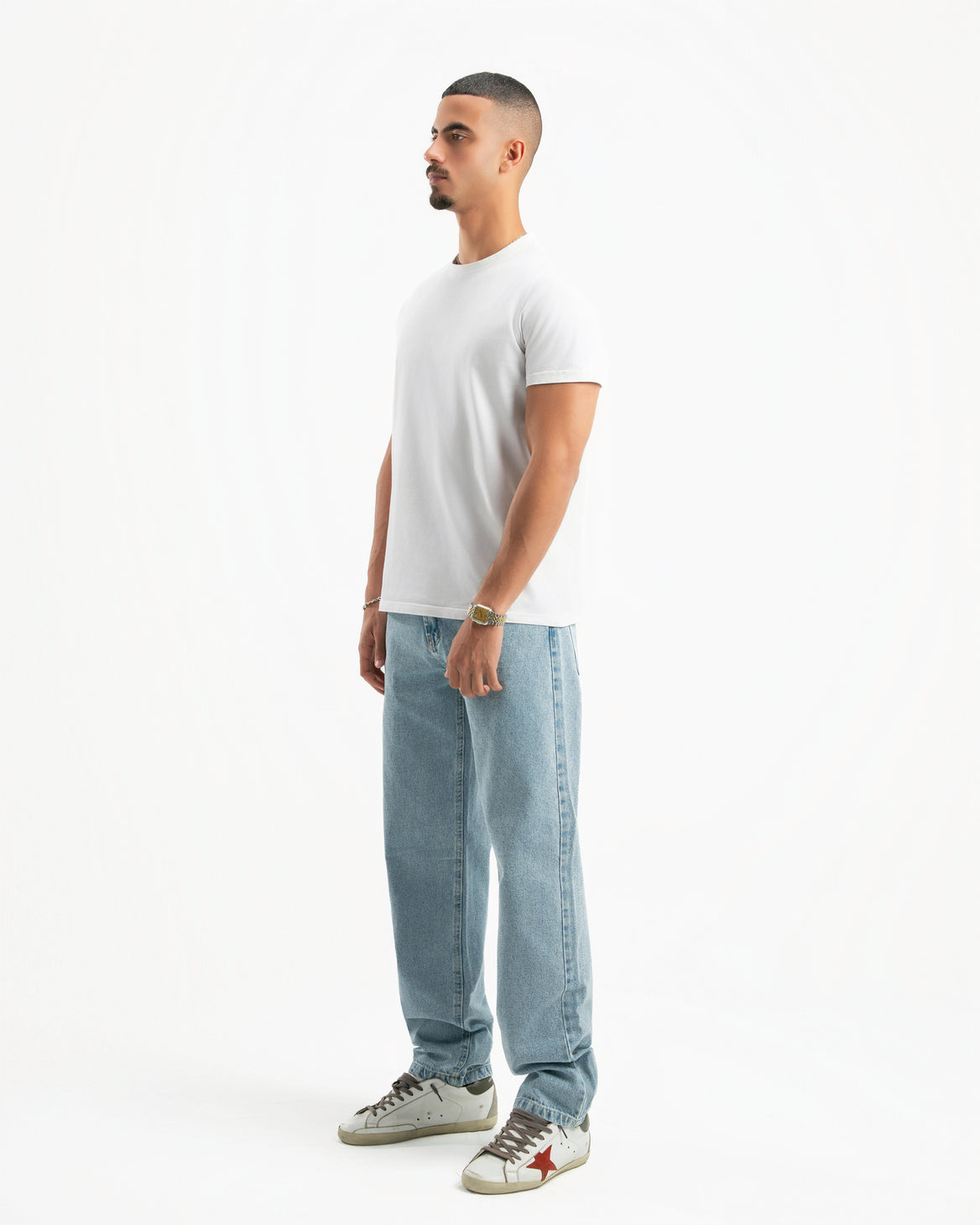 Light Blue Men Straight Jeans