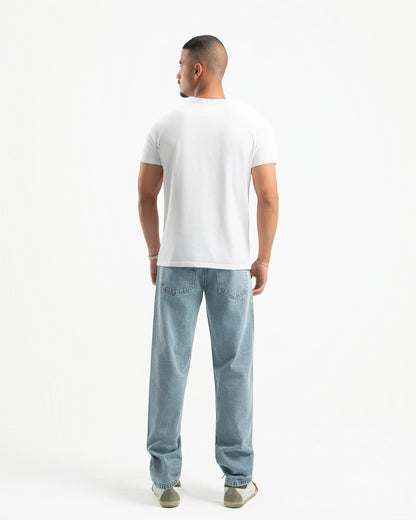 Light Blue Men Straight Jeans