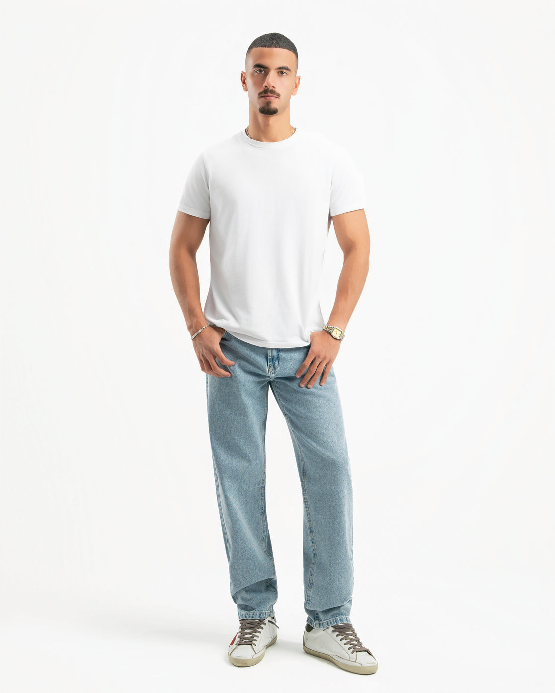 Light Blue Men Straight Jeans