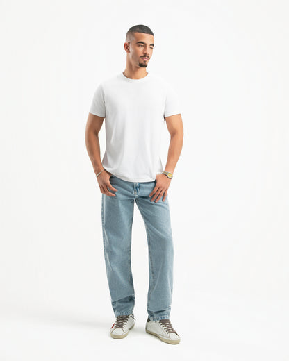 Light Blue Men Straight Jeans