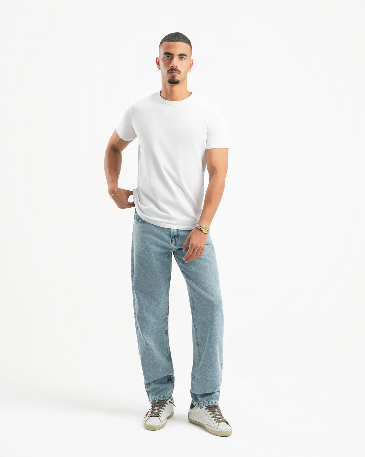 Light Blue Men Straight Jeans
