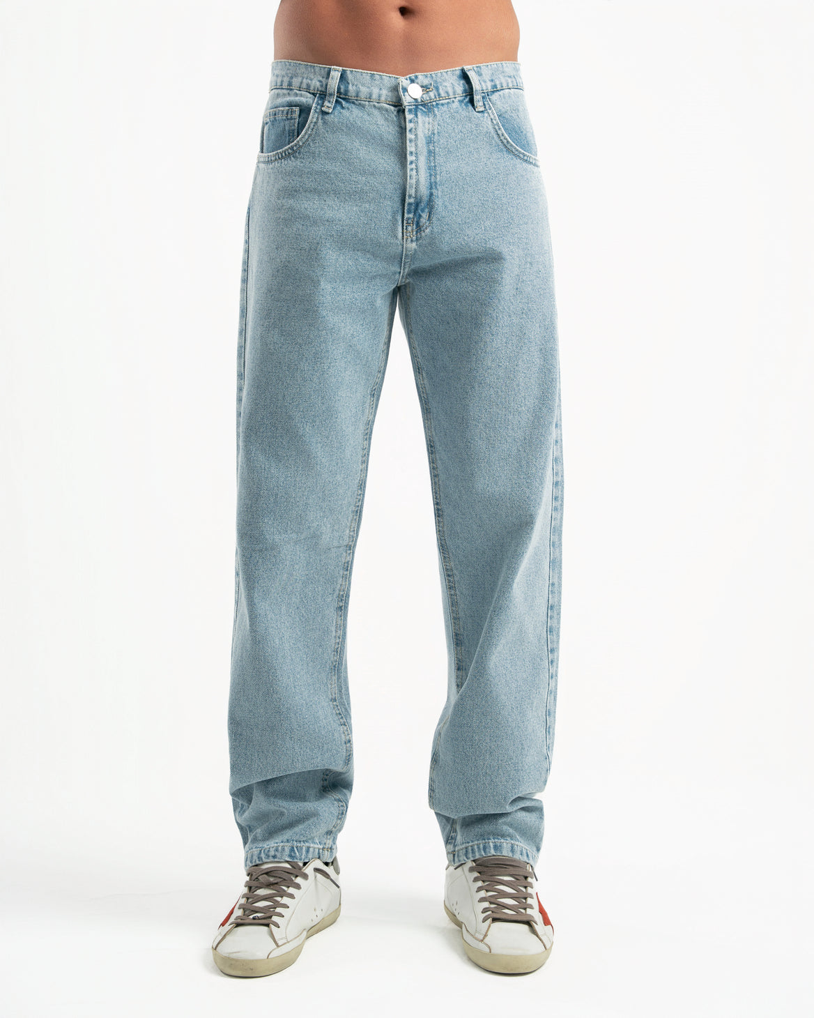 Light Blue Men Straight Jeans