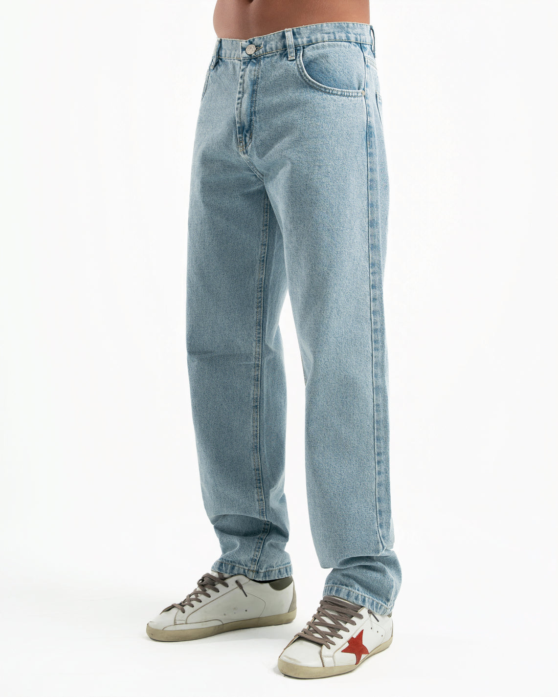 Light Blue Men Straight Jeans