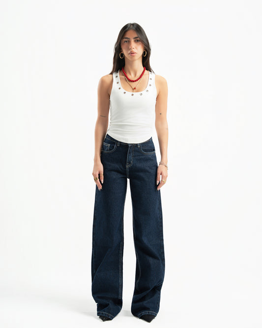 Navy Women Straight Jeans