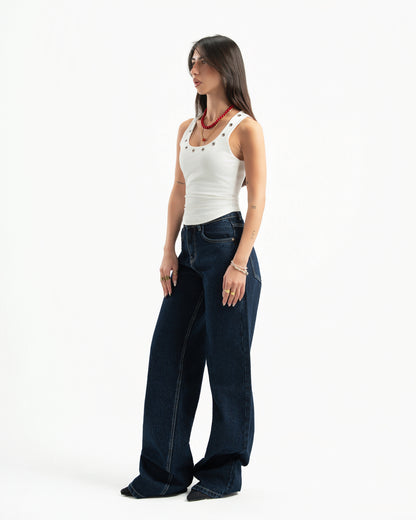 Navy Women Straight Jeans