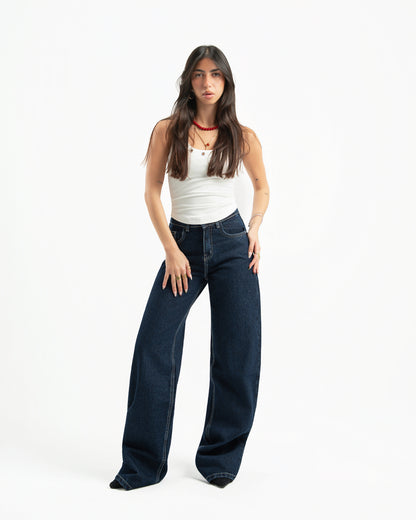 Navy Women Straight Jeans