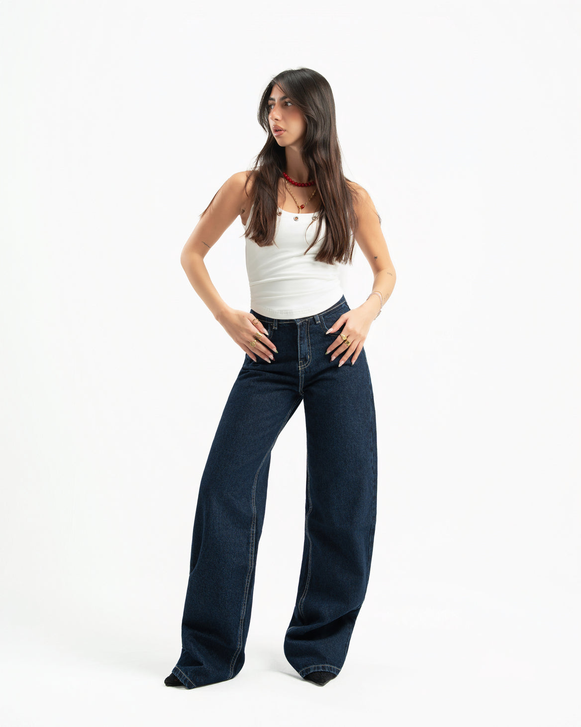 Navy Women Straight Jeans
