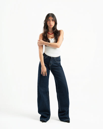 Navy Women Straight Jeans