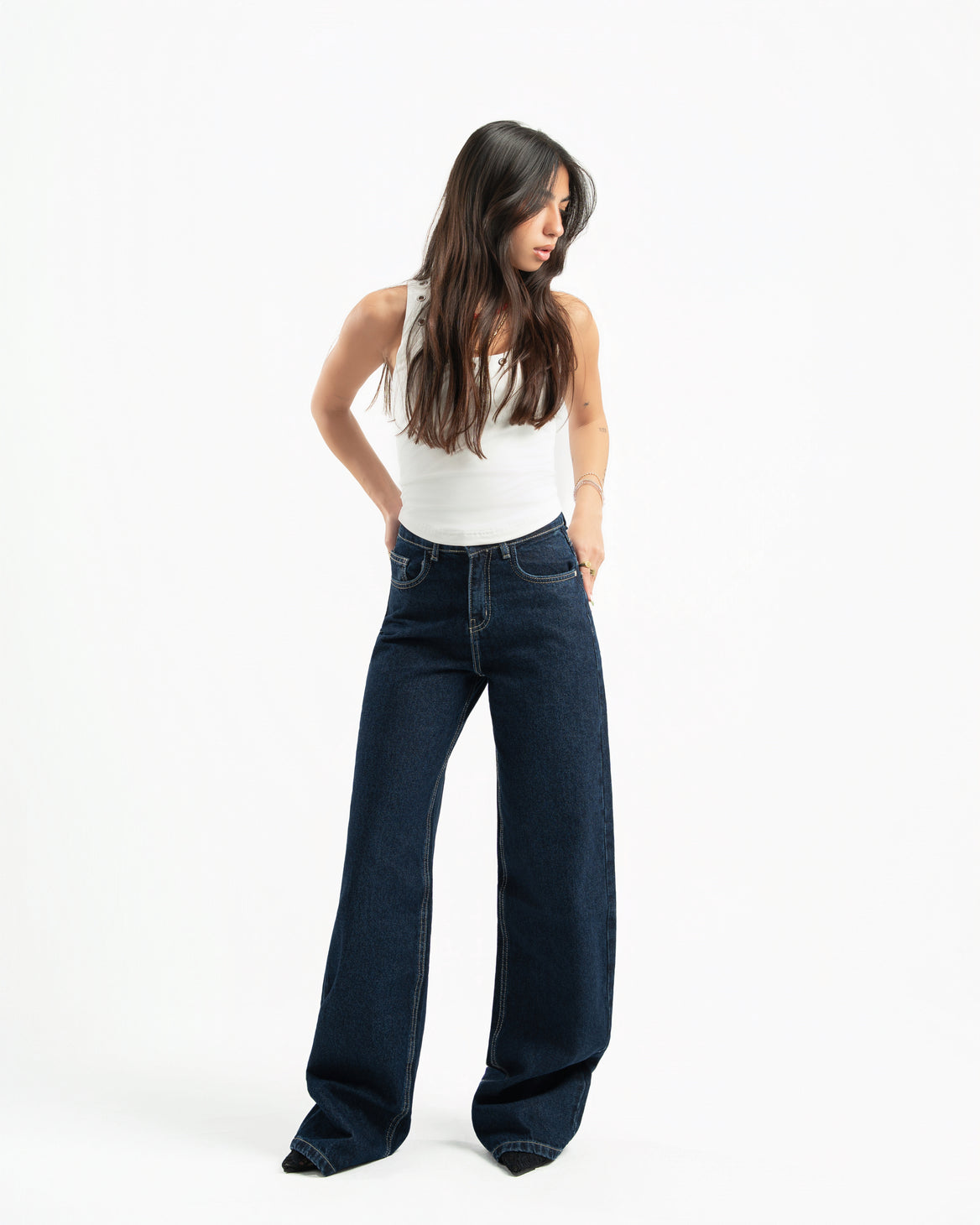 Navy Women Straight Jeans