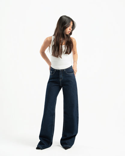 Navy Women Straight Jeans