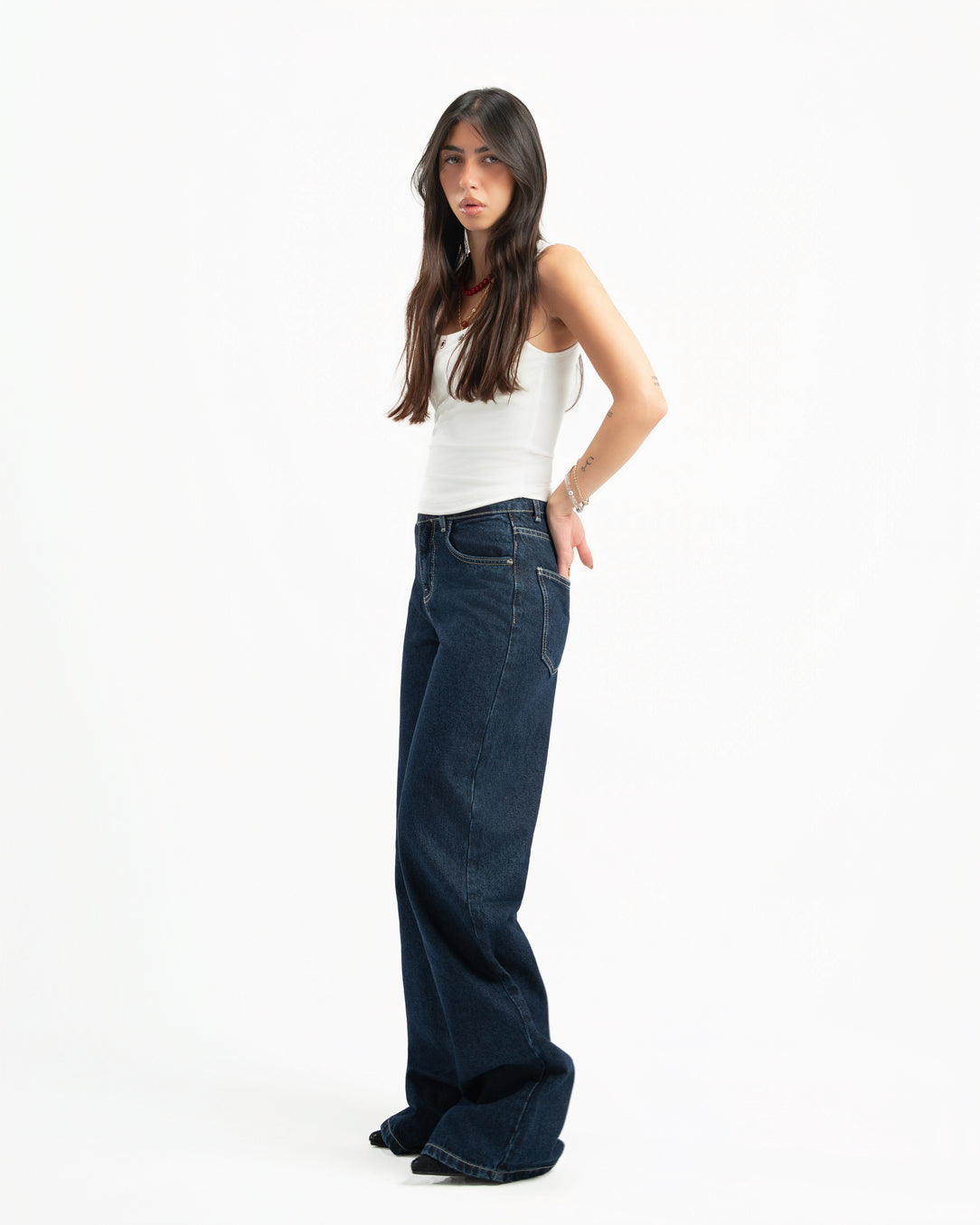 Navy Women Straight Jeans