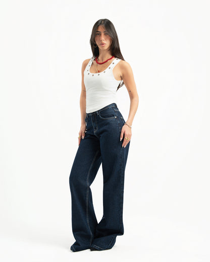 Navy Women Straight Jeans