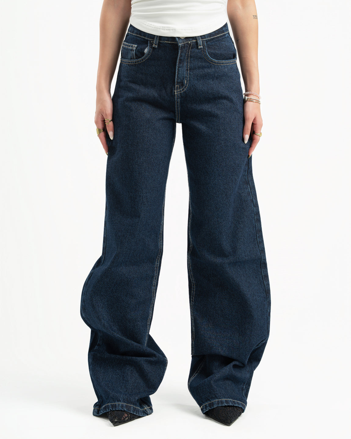 Navy Women Straight Jeans