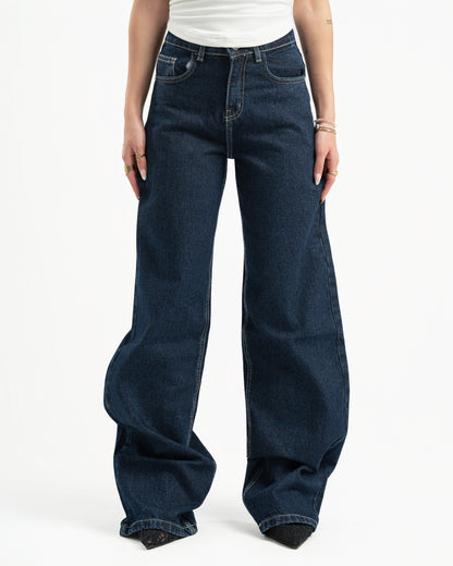 Navy Women Straight Jeans
