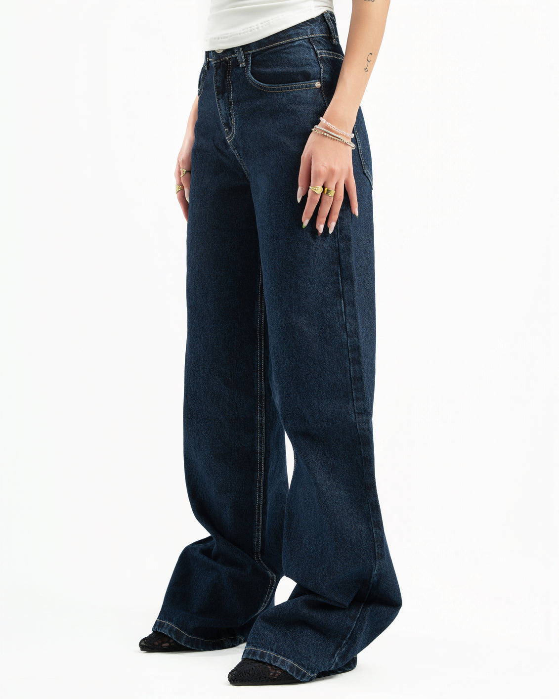 Navy Women Straight Jeans