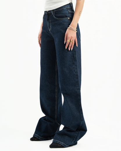 Navy Women Straight Jeans