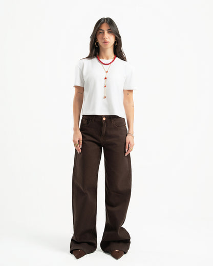 Brown Women Straight Jeans