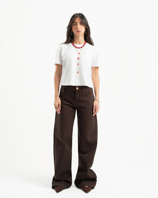 Brown Women Straight Jeans