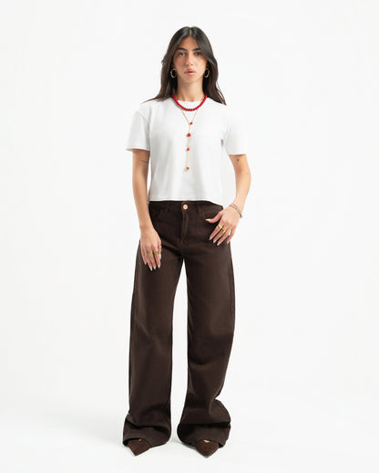 Brown Women Straight Jeans