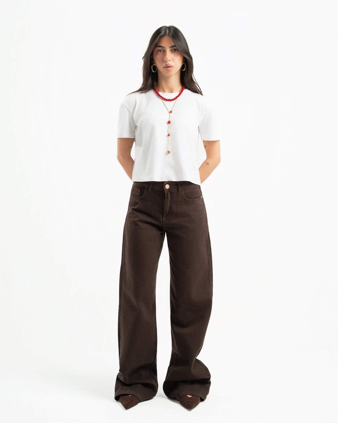 Brown Women Straight Jeans