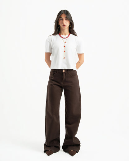 Brown Women Straight Jeans