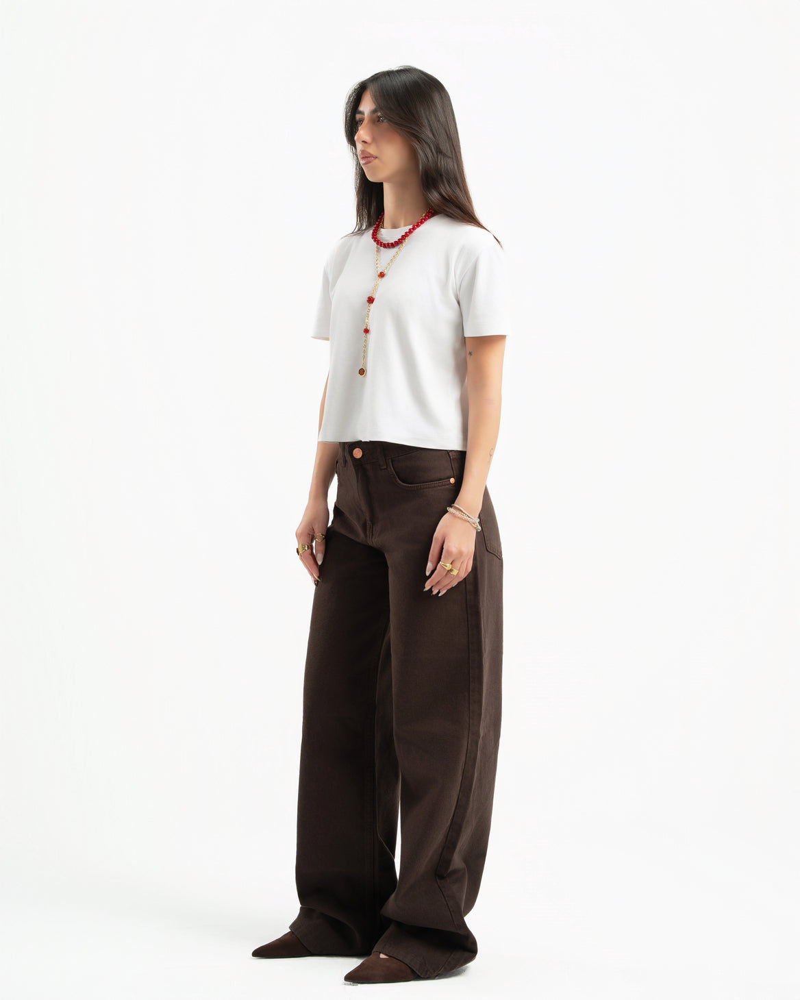 Brown Women Straight Jeans