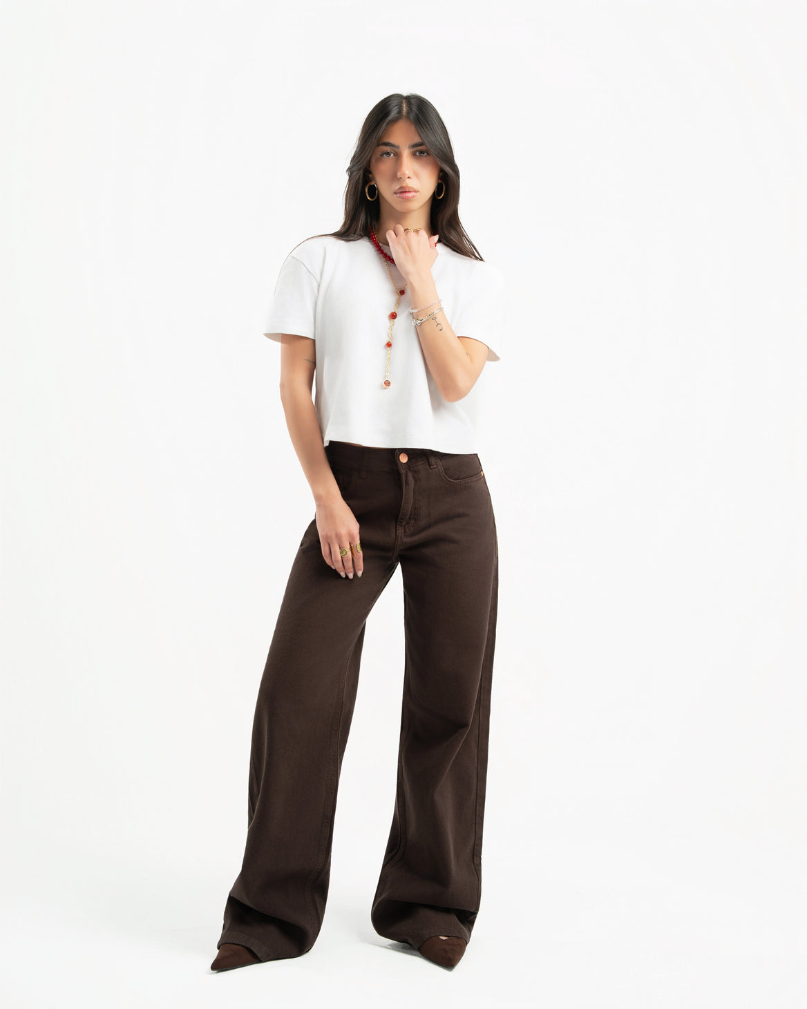 Brown Women Straight Jeans