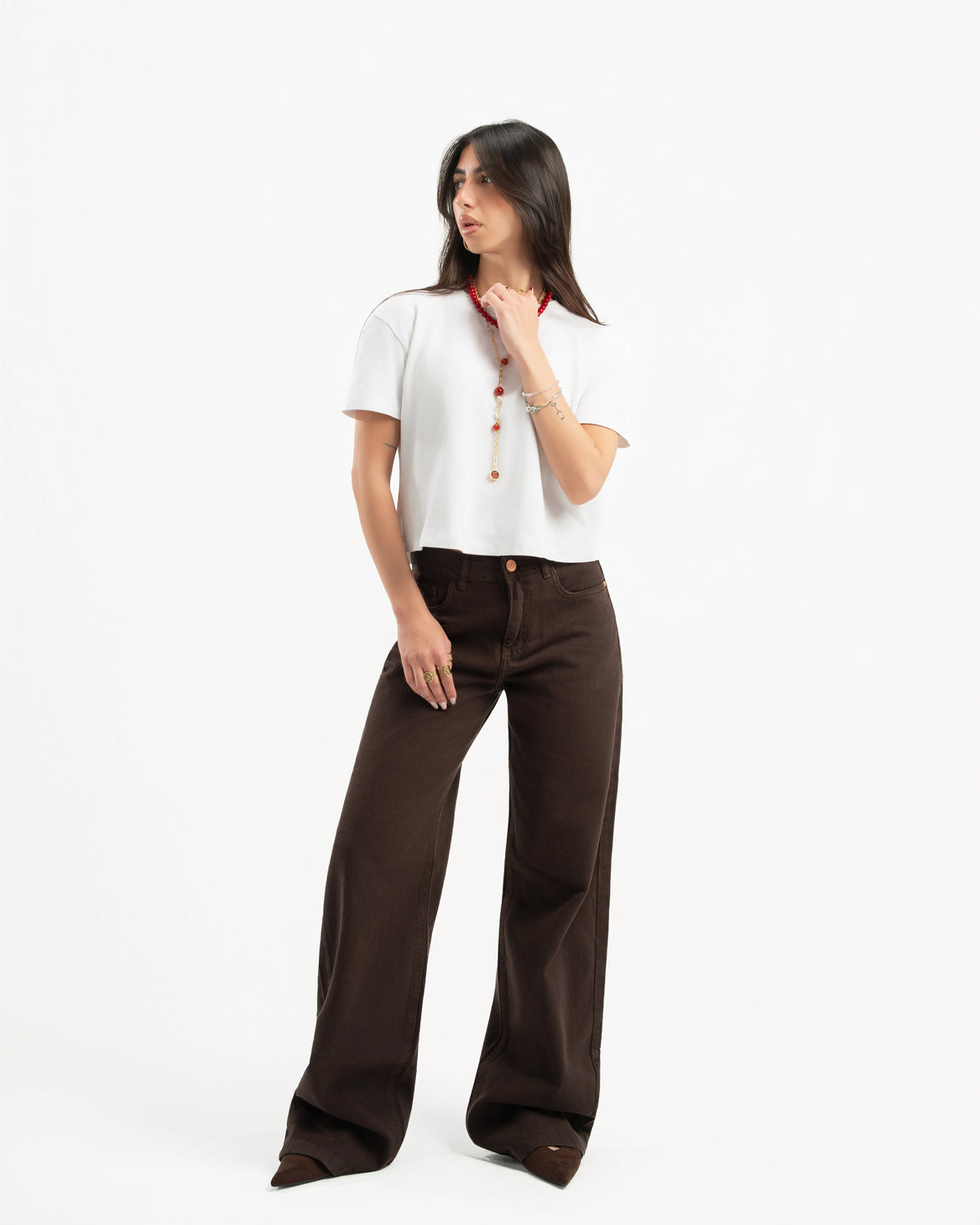 Brown Women Straight Jeans