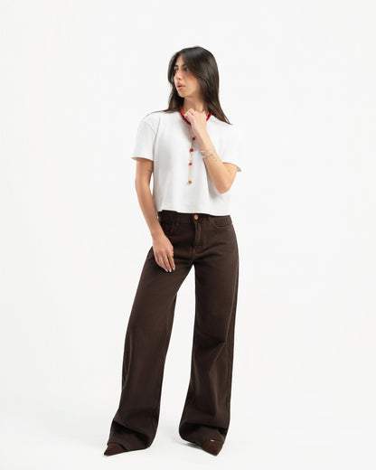 Brown Women Straight Jeans