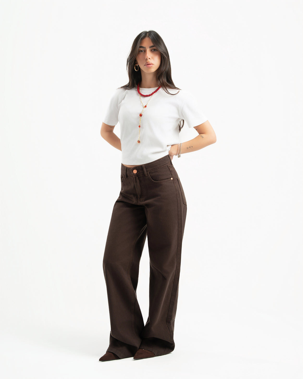 Brown Women Straight Jeans