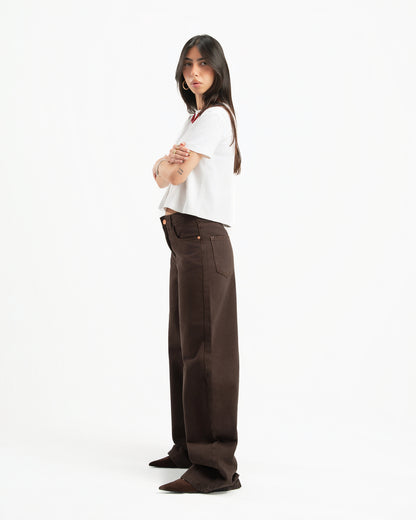 Brown Women Straight Jeans