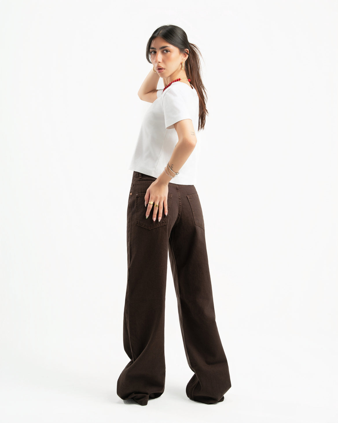 Brown Women Straight Jeans