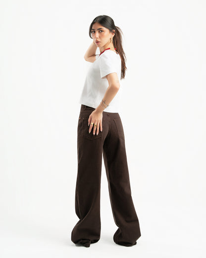 Brown Women Straight Jeans