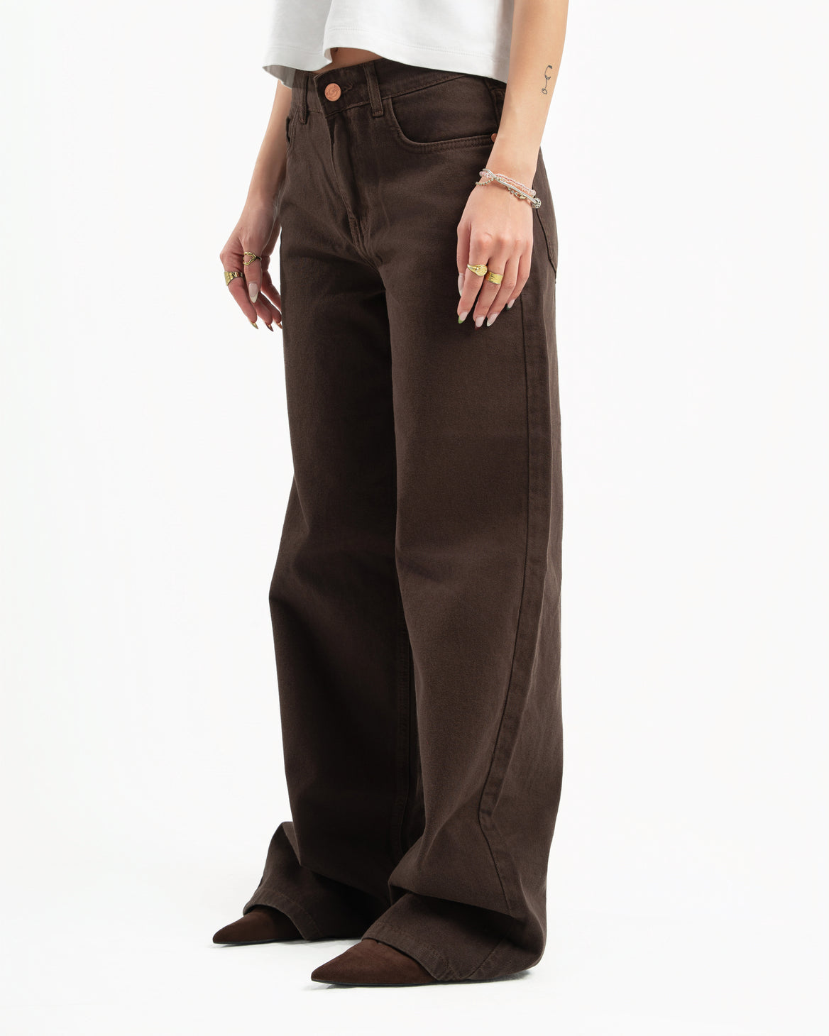 Brown Women Straight Jeans