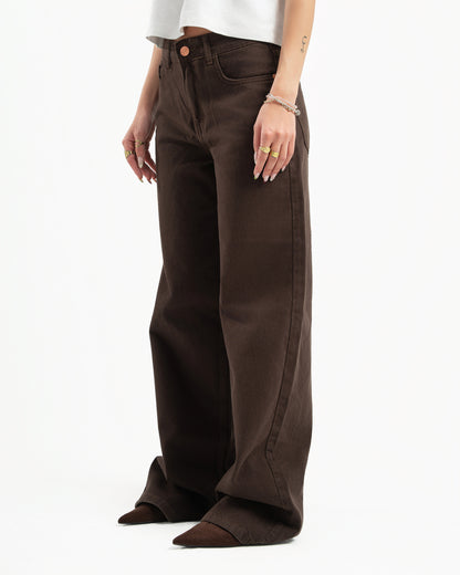 Brown Women Straight Jeans