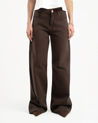 Brown Women Straight Jeans