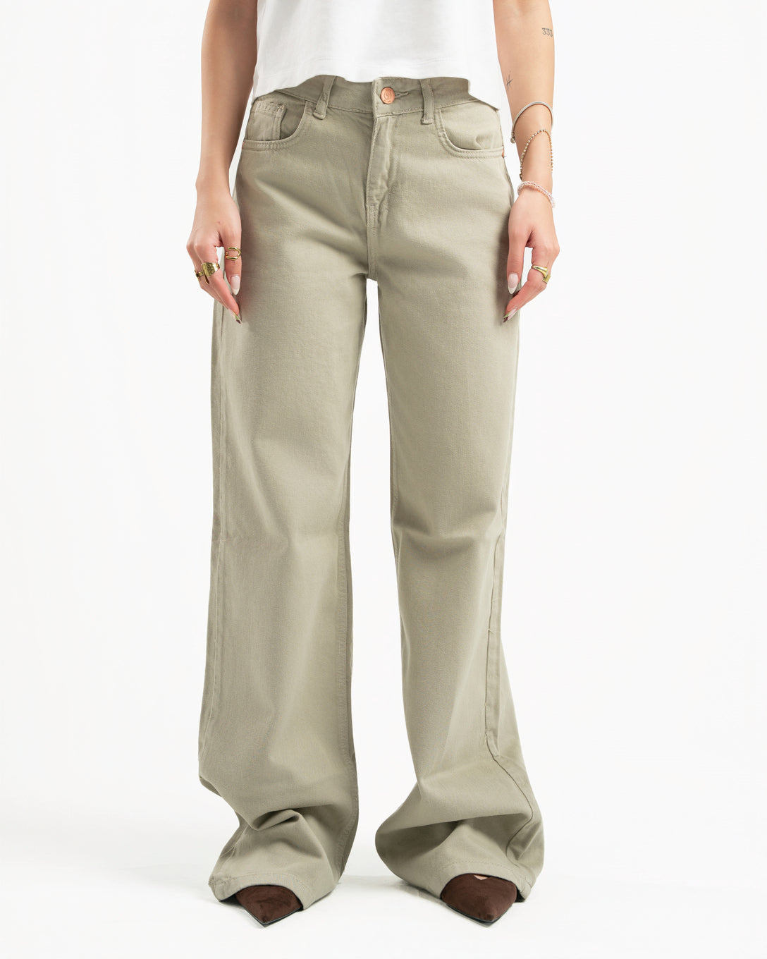Sand Women Straight Jeans
