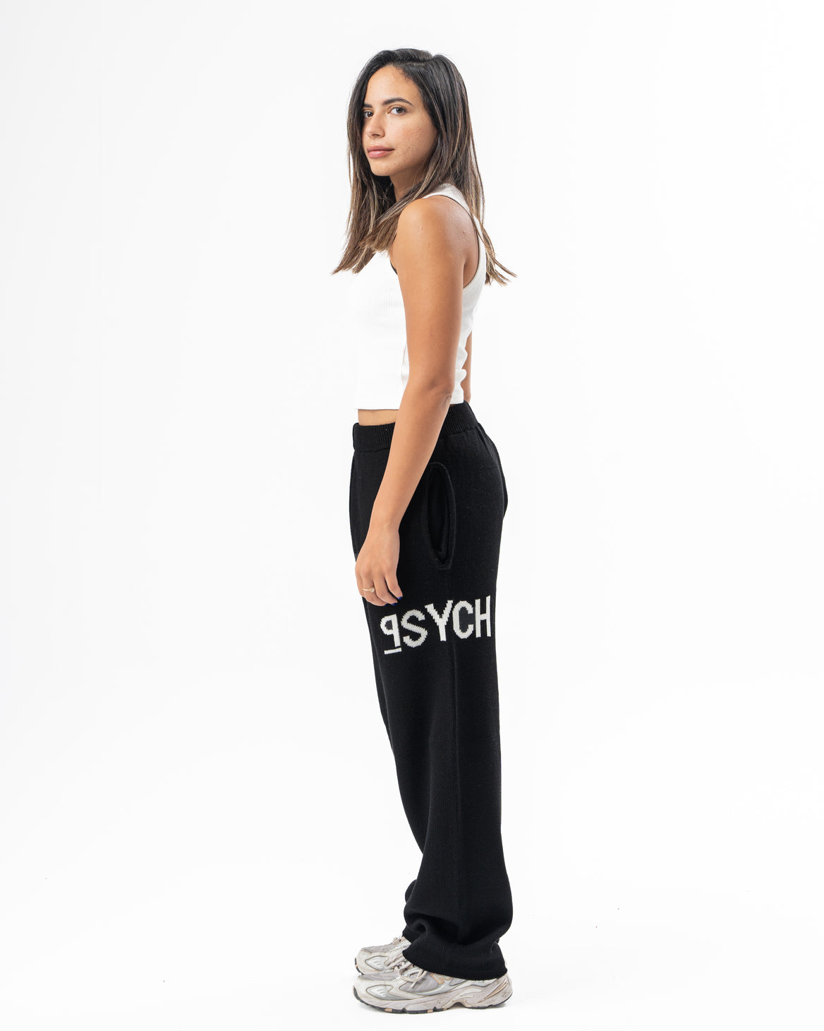 PSYCH BLACK KNITTED PANTS