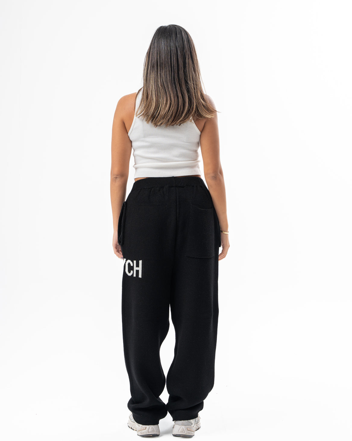 PSYCH BLACK KNITTED PANTS